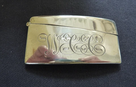 vintage sterling silver card case Cover
