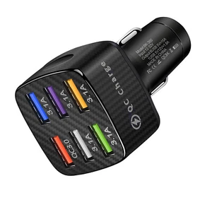 6 USB 15A QC3.0 LED Car Charger Cigarette Lighter Super Fast Charging Adapter - Picture 1 of 13