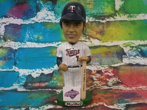 Joe Mauer Minnesota Twins SGA Green Base Bobblehead (BBH82) Cover