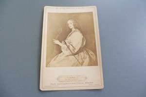 ANTIQUE 1878 PORTRAIT OF WIFE LADY ANTHONY VAN DYCK GERMAN CABINET CARD WOMAN