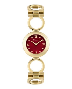 Ferragamo Womens Gancino Gold 28mm Bracelet Fashion Watch - Picture 1 of 4