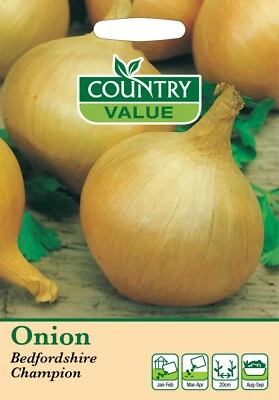 Onion Seeds 'Bedfordshire Champion' by Country Value FREE UK DELIVERY Vegetable - Image 1 of 2