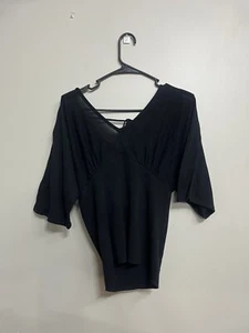 Old Navy Maternity Size Small Black Blouse With Back Detail - Picture 1 of 4
