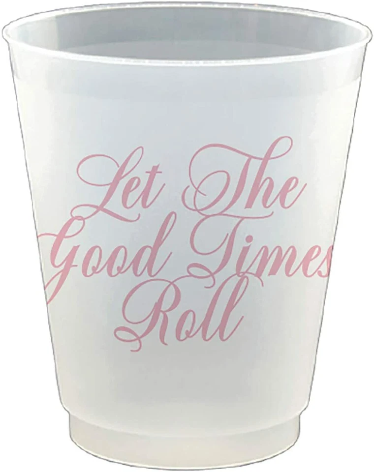 Vasos de chupito acrílico "Let The Good Times Roll" de 4 oz, paquete de 8 Foto 1 de 1
