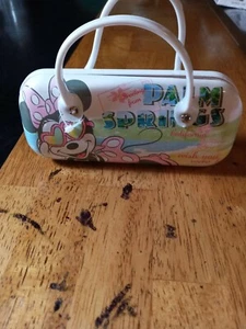 Childrens Hard Glasses Sunglasses Case with Handle Snap Lock Disney Minnie Mouse - Picture 1 of 6