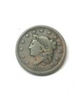 1837 Large Cent 1¢ Corone  Head Old  U.S. Copper Coin  See The Pics