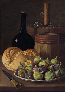 Luis Melendez: "Still Life with Figs and Bread" (c.1770) - Giclee Fine Art Print - Picture 1 of 7
