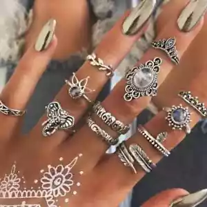 12 pezzi anello midi elefante tribale - Foto 1 di 7