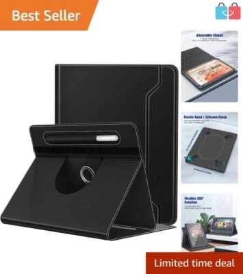 Lightweight Black 9-11 Inch Tablet Case with Adjustable Stand and Pen Storage - Image 1 of 4