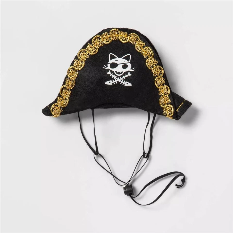 Pet Cat Hyde & Eek PIRATE Buccaneer Hat Halloween Costume One Size Headpiece NWT - Image 1 of 1