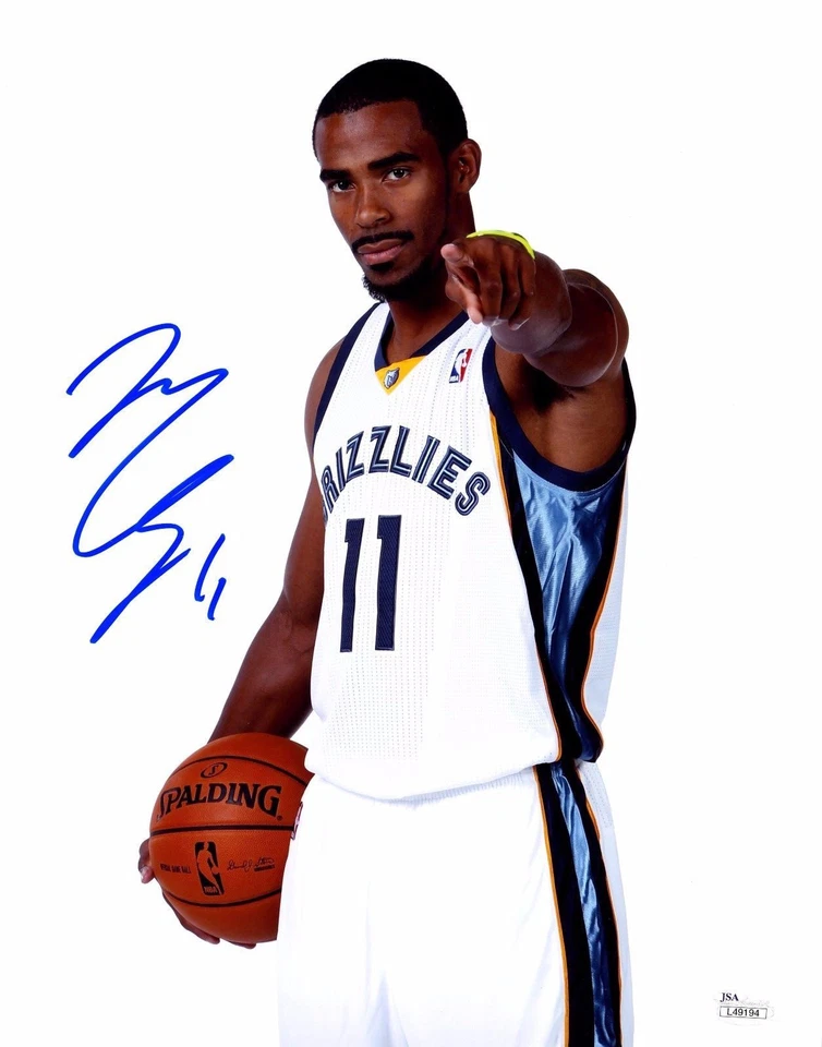 Foto assinada por Mike Conley 11x14 JSA CERTIFICADO DE AUTENTICIDADE autógrafo Grizzlies assinatura de jazz autografada - Imagem 1 de 1