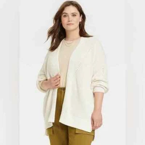 Universal Thread Women’s Open-front Cozy Knit Cream Cardigan Size 2X - Picture 1 of 7