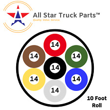 All Star Truck Parts Heavy Duty 14 Gauge 7 Way Conductor Wire RV Trailer Cable