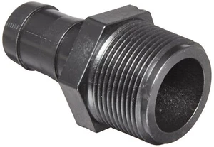 Banjo Poly Hose Fitting Adapter1-1/4" Male Thread X 1" Hose Barb - HB125-100 - Picture 1 of 3
