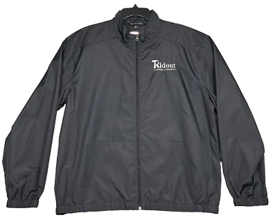 Port Authority Jacket Mens XL Black Windbreaker Pockets Full Zip With Logo - Image 1 of 4