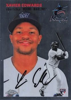 Xavier Edwards 2023 Topps Chrome Platinum Anniversary #149 RC Miami Marlins - Image 1 of 2
