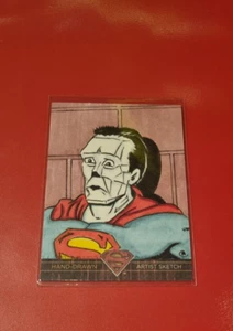 Tarjeta de boceto dibujada a mano del artista Superman the Legend de DC Comics por Neil Camera 1/1 - Imagen 1 de 4