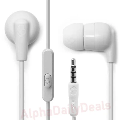 NEW Skullcandy Ink'd+ Wired Earbuds Android Earphones with Mic 3.5mm Mod White - Image 1 of 4