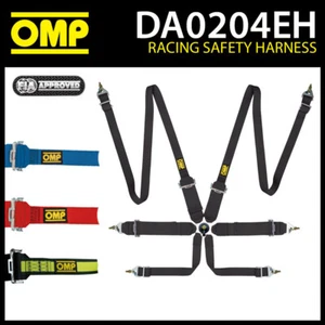 DA0204EH OMP FIRST 3"+2" RACE HARNESS 6-POINT ENTRY LEVEL FHR ONLY FIA APPROVED - Picture 1 of 17