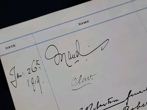 Norway Queen Maud Signed King Olav V Autograph Royal Visit Page Document Royalty - Imagen 1 de 24