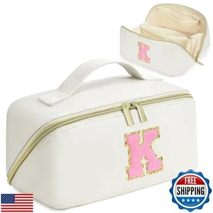Mothers Day Gifts - Initial Makeup Bag for Teen Girl Gifts Trendy Stuff - Tra - Picture 1 of 5