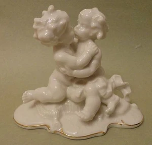 HUTSCHENREUTHER Art Déco TUTTER BACIO PUTTI Angeli Bambini Nudo FIGURINA RAGAZZI - Foto 1 di 7