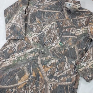 Vintage Mossy Oak Mens Coveralls Extra Large Regular Camo Jumpsuit Hunting Woods - Picture 1 of 21