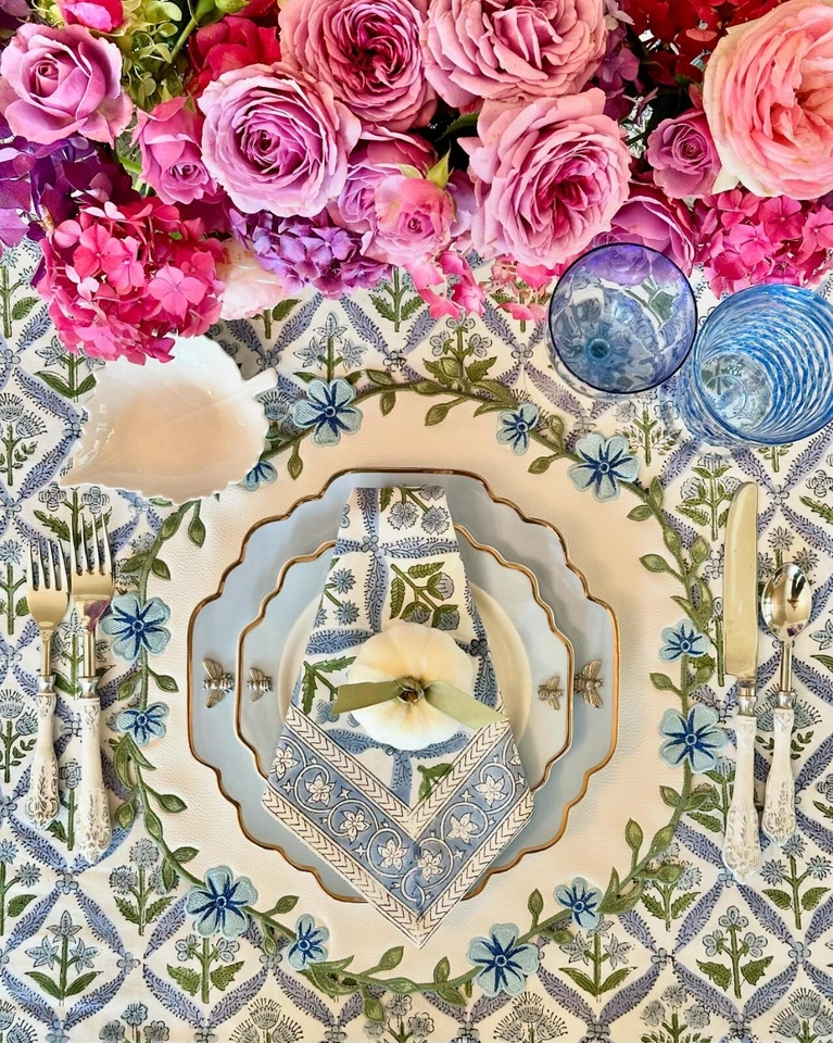 Faux Leather Placemat, Round, Waterproof, Embroidered Placemat - Image 1 of 1