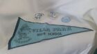  Vintage 1980s Villa Park High School Spartans Felt Flag Pennant & Buttons Lot 4
