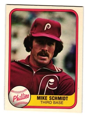 1981 Fleer - Mike Schmidt #5 费城费城人队棒球卡 — 第 1/2 张图片