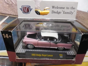 M2 Machines Auto-Thentics Pink 1955 Dodge Royal Lancer R98 25-08 RR LE FREE SHIP - Picture 1 of 3