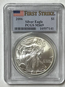 Moneda P American Silver Eagle 2006 graduación profesional MS-69 First Strike - Imagen 1 de 2