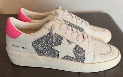 Vintage Havana 8.5 Women's Positivity 4 Sneakers Pink Pop Glitter - Image 1 of 4