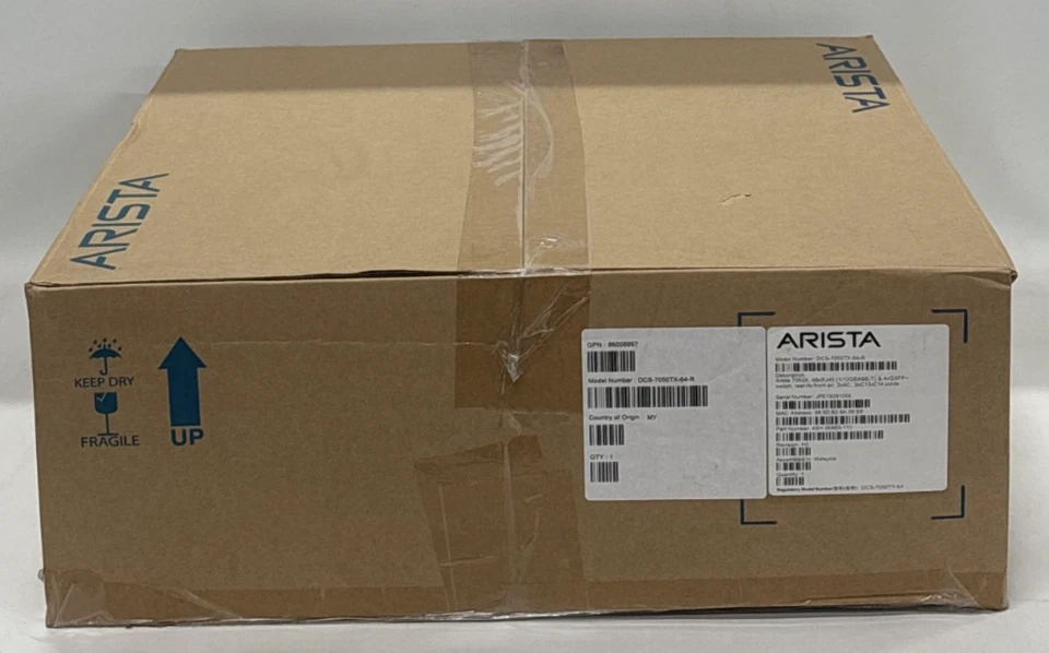 New Arista DCS-7050TX-64-R 48x RJ45 1/10GBASE-T 4x 40GbE QSFP+ Switch 2x AC PSU - Image 1 of 4