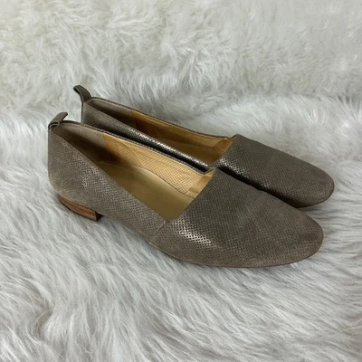 Mocasines Paul Green Perry perforados metálicos de gamuza dorada de cuero Reino Unido 6,5 EE. UU. 9 Foto 1 de 4