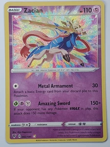 Zacian 082/185 Holo Amazing Rare SWSH04: Vivid Voltage NM English Pokemon Card - Picture 1 of 2