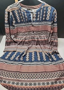 Women's reborn Quarter Sleeve Tunic Shirt Large, Multicolor, - Bild 1 von 3