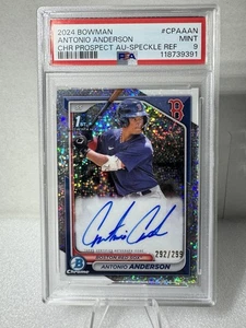 2024 Bowman Chrome Prospect Autographs Antonio Anderson Speckle /299 Red Sox - Picture 1 of 2