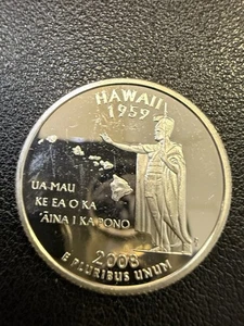 2008-S Hawaii State Quarter - 90% Silver Proof - Statehood R25 - Picture 1 of 2