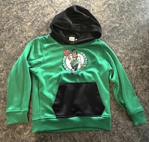 Boston Celtics hooded sweatshirt, hoodie, green/black size 5-6 - Foto 1 di 5
