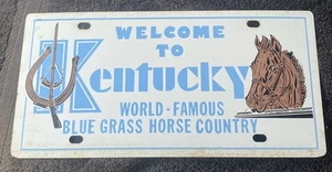 Targa vintage anni 60 Welcome To Kentucky Vanity erba blu cavallo campagna - Foto 1 di 6