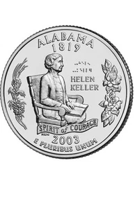 2003 P Alabama State Quarter. Uncirculated From US Mint roll. - Picture 1 of 1