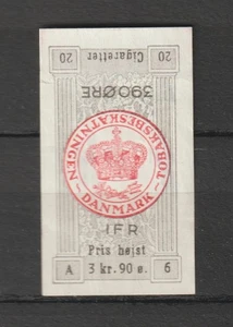 Sello de ingresos de Dinamarca Fiscaux Impuesto especial Stempelmaerke Dinamarca cigarrillos 4 - Imagen 1 de 1