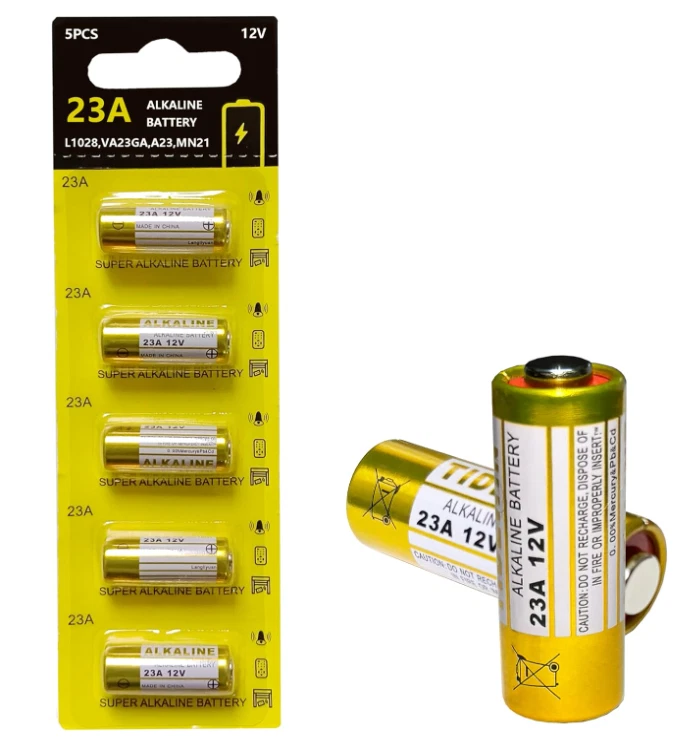 23A 12 Volt Battery 12V Alkaline Battery 5 Count 23A 12v Battery for Remote