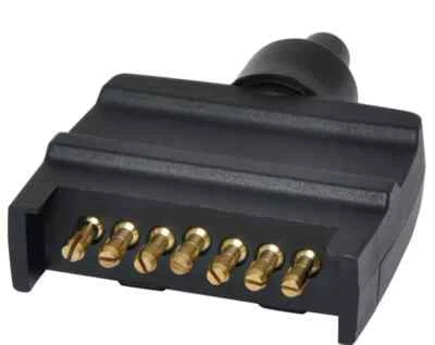 NEW 7 Pin Flat Trailer Plug Caravan Boat MALE Connector single part adapter Plug - image 1 of 3