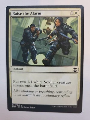 MTG Magic The Gathering Card Raise the Alarm Instant White Eternal Masters  - Image 1 of 2