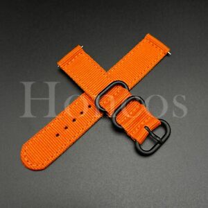 18 20 22 MM Orange Nylon Canvas Watch Band Strap Quick Release Fits for Omega