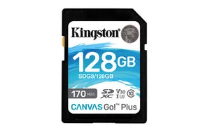 Kingston Canvas Go! Plus 128 GB SDXC, Speicherkarte schwarz, UHS-I (U3), Class 1 - Zdjęcie 1 z 4