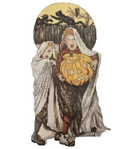 Vtg Halloween Tricks Norman Rockwell Saturday Evening Post Needlepoint Kit Scare - Picture 1 of 4