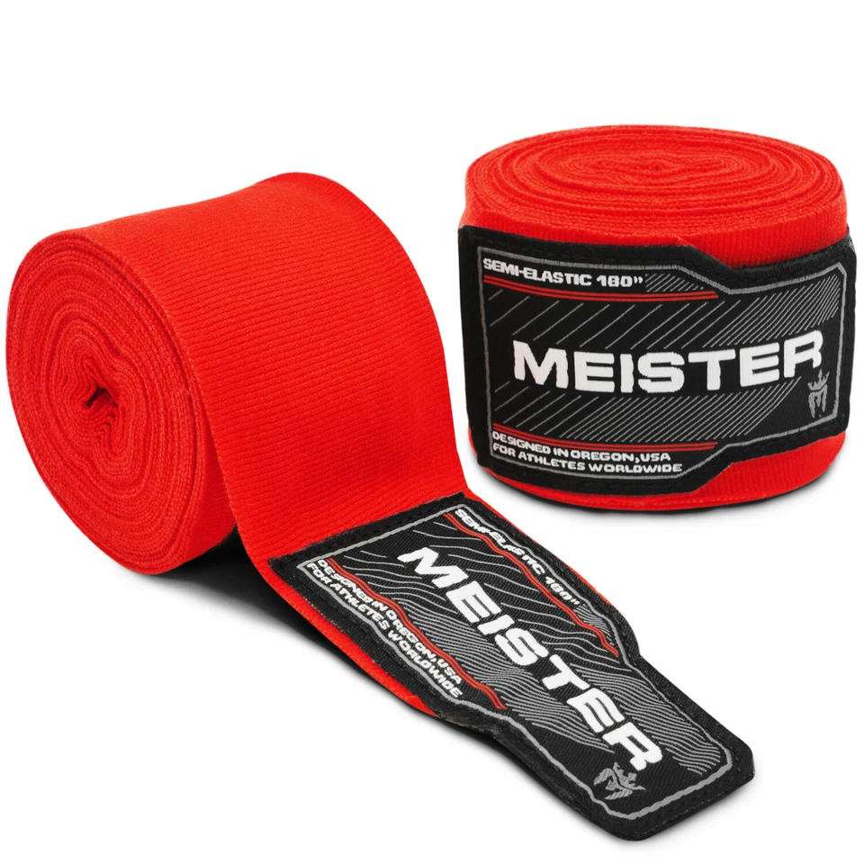 MEISTER MMA 180" HANDWRAPS ALL COLORS - Elastic Mexican Pro Boxing Adult PAIR - Image 1 of 1